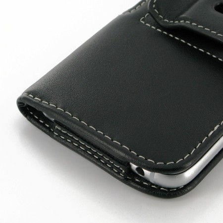 PDair Horizontal Leather Samsung Galaxy S6 Pouch Case - Black