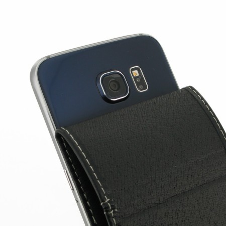 PDair Deluxe Leather Samsung Galaxy S6 Flip Case - Black