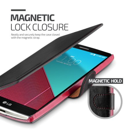 Verus Dandy LG G4 Leather-Style Wallet Case - Black