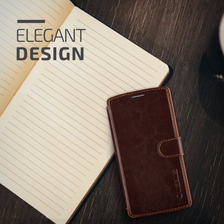 Verus Dandy LG G4 Leather-Style Wallet Case - Brown