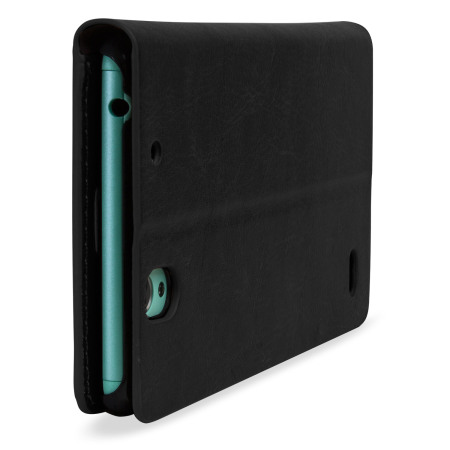 Olixar Sony Xperia C4 Kunstledertasche Wallet Stand Case in Schwarz