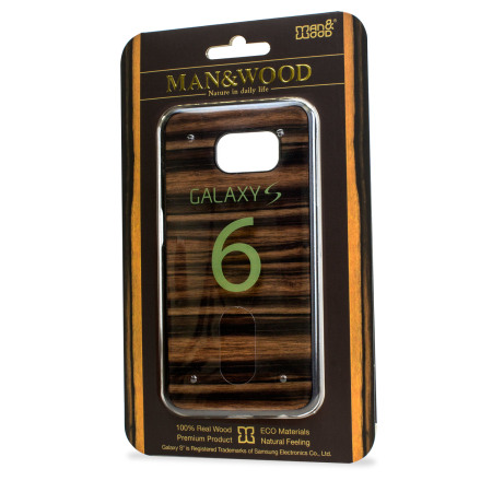 Man&Wood Samsung Galaxy 6 Houten Case - Ebony