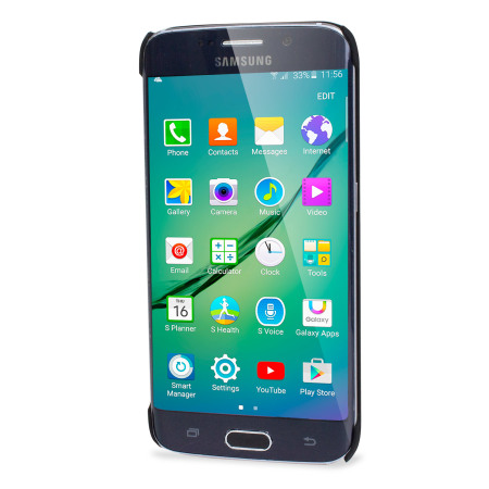 Olixar Aluminium Samsung Galaxy S6 Edge Shell Skal- Svart