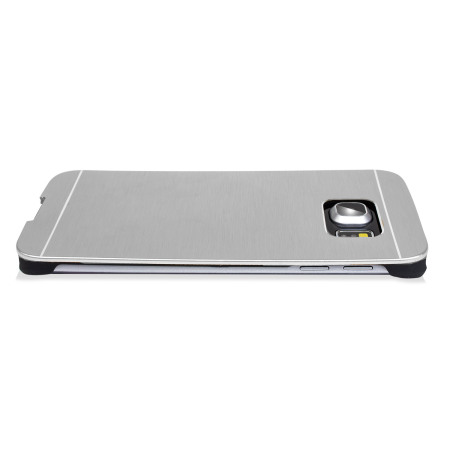 Olixar Aluminium Shell Case Samsung Galaxy S6 Edge Hülle in Silber