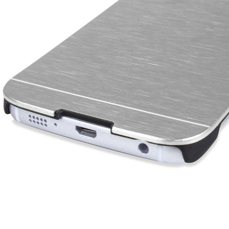 Olixar Aluminium Shell Case Samsung Galaxy S6 Edge Hülle in Silber