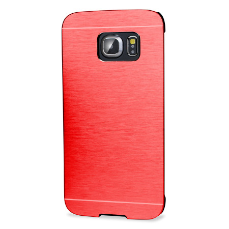 Olixar Aluminium Shell Case Samsung Galaxy S6 Edge Hülle in Rot
