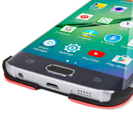 Olixar Aluminium Samsung Galaxy S6 Edge Shell Skal - Röd