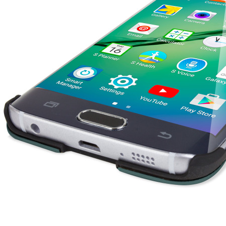 Funda Samsung Galaxy S6 Edge Olixar con placa de aluminio - Azul