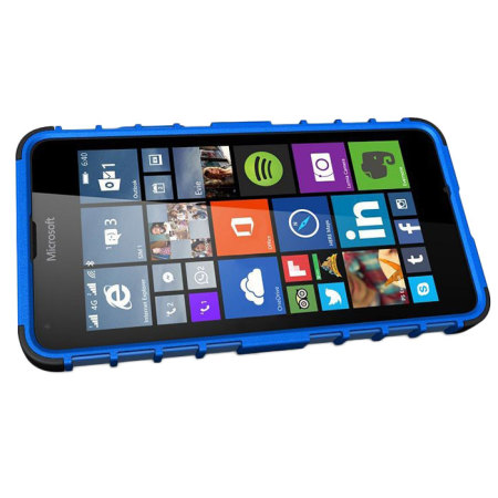 Coque Lumia 640 Encase Armourdillo Hybrid – Bleue