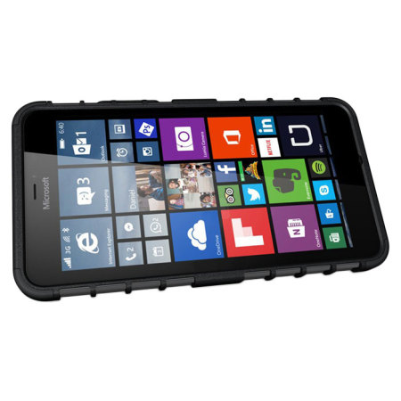 Coque Lumia 640 XL Encase Armourdillo Hybrid – Noire 