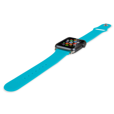 Soft Silicone Rubber Apple Watch Sport Strap - 38mm - Blauw
