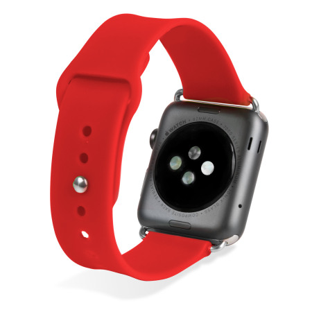 Soft Silicone Rubber Apple Watch Sport Strap - 38mm - Rood