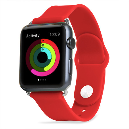 Soft Silicone Rubber Apple Watch Sport Strap - 38mm - Rood