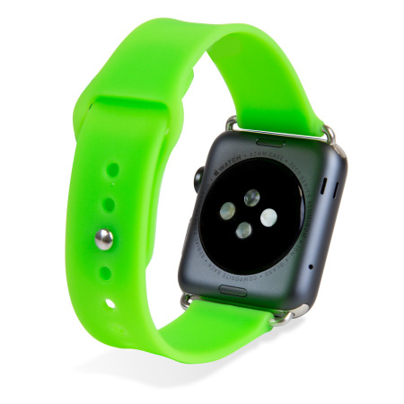 Soft Silicone Rubber Apple Watch Sport Strap - 38mm - Groen