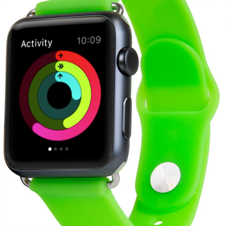 Olixar Soft Silicone Rubber Apple Watch 2 / 1 Armband - 38mm - Grön