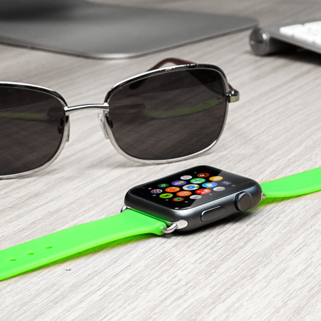 Olixar Silicone Rubber Apple Watch 3 / 2 / 1 Sport Armband (38mm) Grün