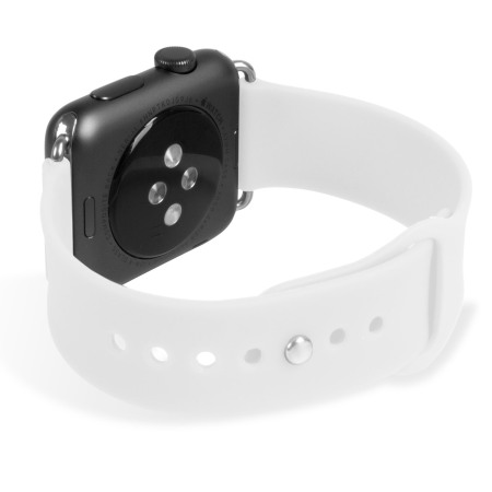 Olixar Silicone Rubber Apple Watch 2 / 1 Sport Strap - 38mm - White