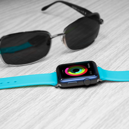 Olixar Silicone Rubber Apple Watch 3 / 2 / 1 Sport Armband (42mm) Blau