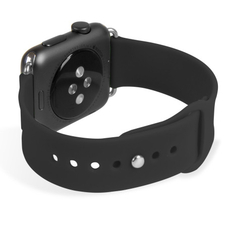 Olixar Silicone Rubber Apple Watch Sport Strap - 42mm - Black