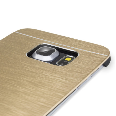 Olixar Aluminium Shell Case Samsung Galaxy S6 Edge Hülle in Gold