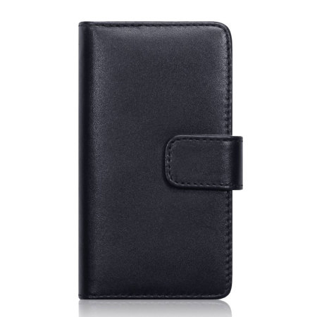Olixar Premium Real Leather Sony Xperia Z3 Compact Suojakotelo - Musta