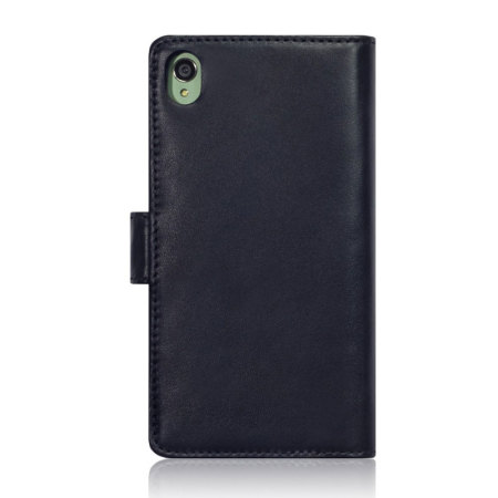 Olixar Premium Genuine Leather Sony Xperia Z3 Wallet Case - Black