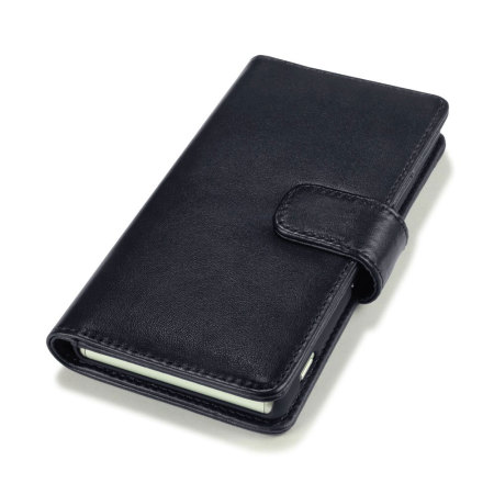 Olixar Premium Genuine Leather Sony Xperia Z3 Wallet Case - Black
