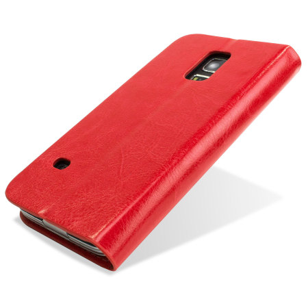 Encase Leather-Style Samsung Galaxy S5 Mini Wallet Case - Red