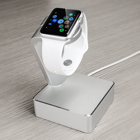 Support de recharge Apple Watch Olixar Aluminum - Argent