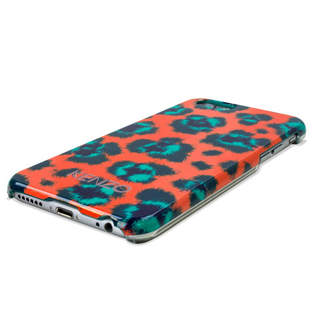 Steil douche Namaak Kenzo Leopard iPhone 6 Designer Case - Orange