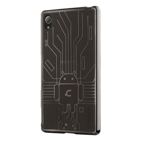 Cruzerlite Bugdroid Circuit Sony Xperia Z3+ Gel Case - Smoke Black