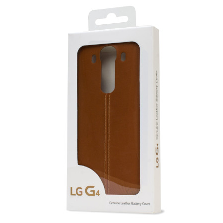 LG G4 Lederabdeckung Back Cover in Braun