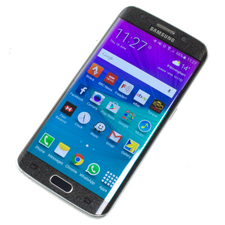 Olixar Curved Tempered Glass Galaxy S6 Edge Displayschutz in Schwarz