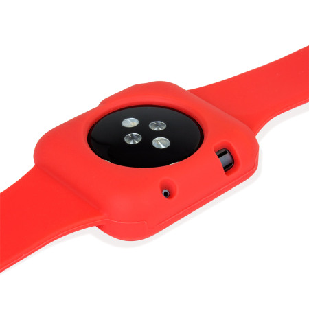 Olixar Silicone Apple Watch 3 / 2 / 1 Sport Strap with Case - 38mm - R