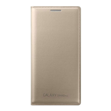Official Samsung Galaxy Grand Prime Flip Wallet Cover - Gold
