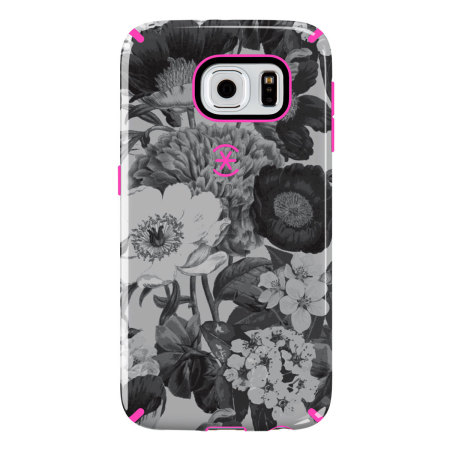 Speck CandyShell Inked Samsung Galaxy S6 Case - Floral Pink / Grey