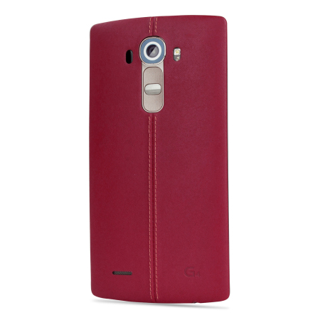 LG G4 Burgundy Red Leather Replacement Back Cover
