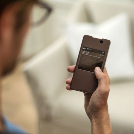 Sony BT-SOSCR24B Smart Cover Originale Per Xperia Z3, Custodia Protettiva Nera, Leggera E Robusta