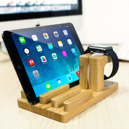 Olixar Apple Watch Holzständer mit iPhone / iPad Dock