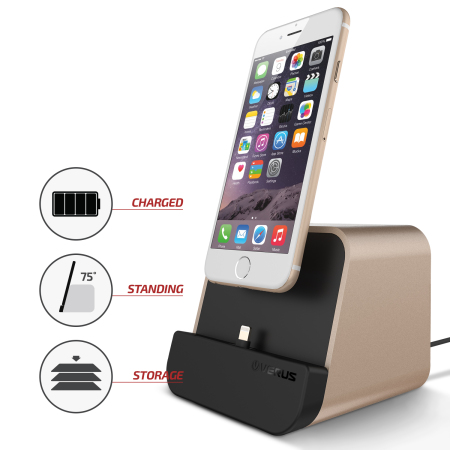 Verus i-Depot Universal Smartphone & Tablet Charging Stand - Gold