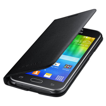 Official Samsung Galaxy J1 2015 Flip Cover - Black
