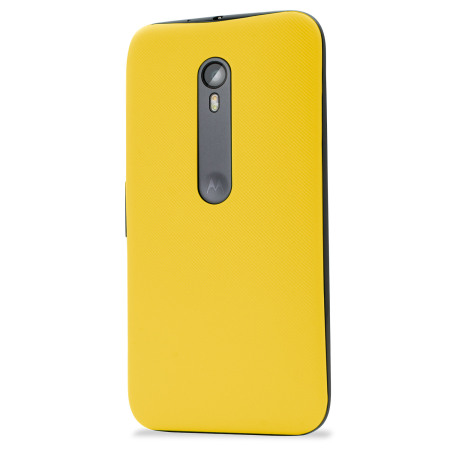 Plantage bizon Treble Official Motorola Moto G 3rd Gen Shell Replacement Back Cover - Yellow