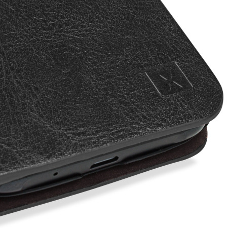 Olixar Leather-Style Samsung Galaxy J1 2015 Wallet Case - Black