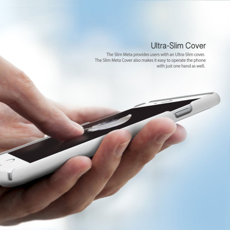 Obliq Slim Meta II Series iPhone 6 / 6S Skal - Vit / Champagneguld