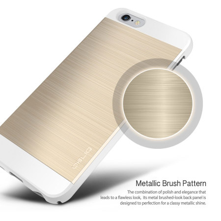 Obliq Slim Meta II Series iPhone 6S / 6 Case - White / Champagne Gold