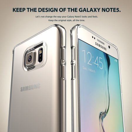 Funda Samsung Galaxy Note 5 Rearth Ringke Slim - Oro Champán