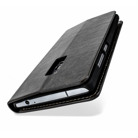 Olixar Leather-Style OnePlus 2 Wallet Stand Case - Black