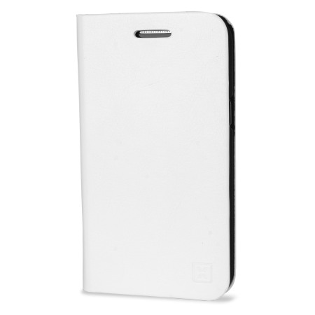 Olixar Leather-Style Samsung Galaxy J1 2015 Wallet Case - White