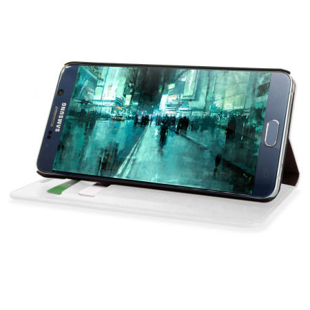 Olixar Leather-Style Samsung Galaxy Note 5 Lommebok Deksel - Hvit