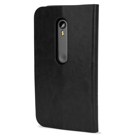 Olixar Leather-Style Motorola Moto G 3rd Gen Wallet Case - Black